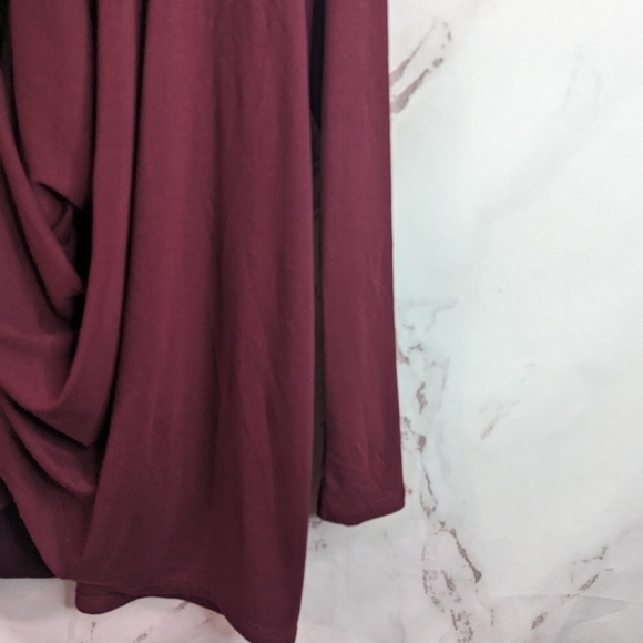 J Jill Long Sleeve Top Size Medium Red Shirt Women Stretch Wrap Scarf Infinity - Picture 4 of 13